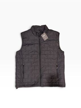 Mack Russo Men’s XL Black Quilted Puff Vest NWT Full Zip